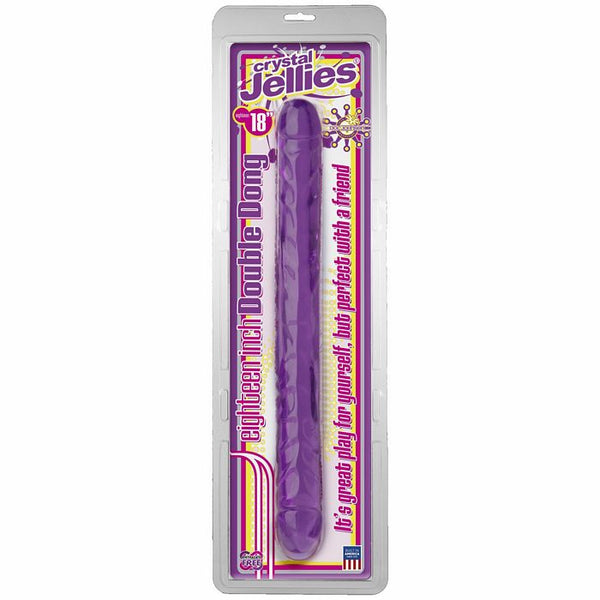 Crystal Jellies 18 inch Double Dong - Purple
