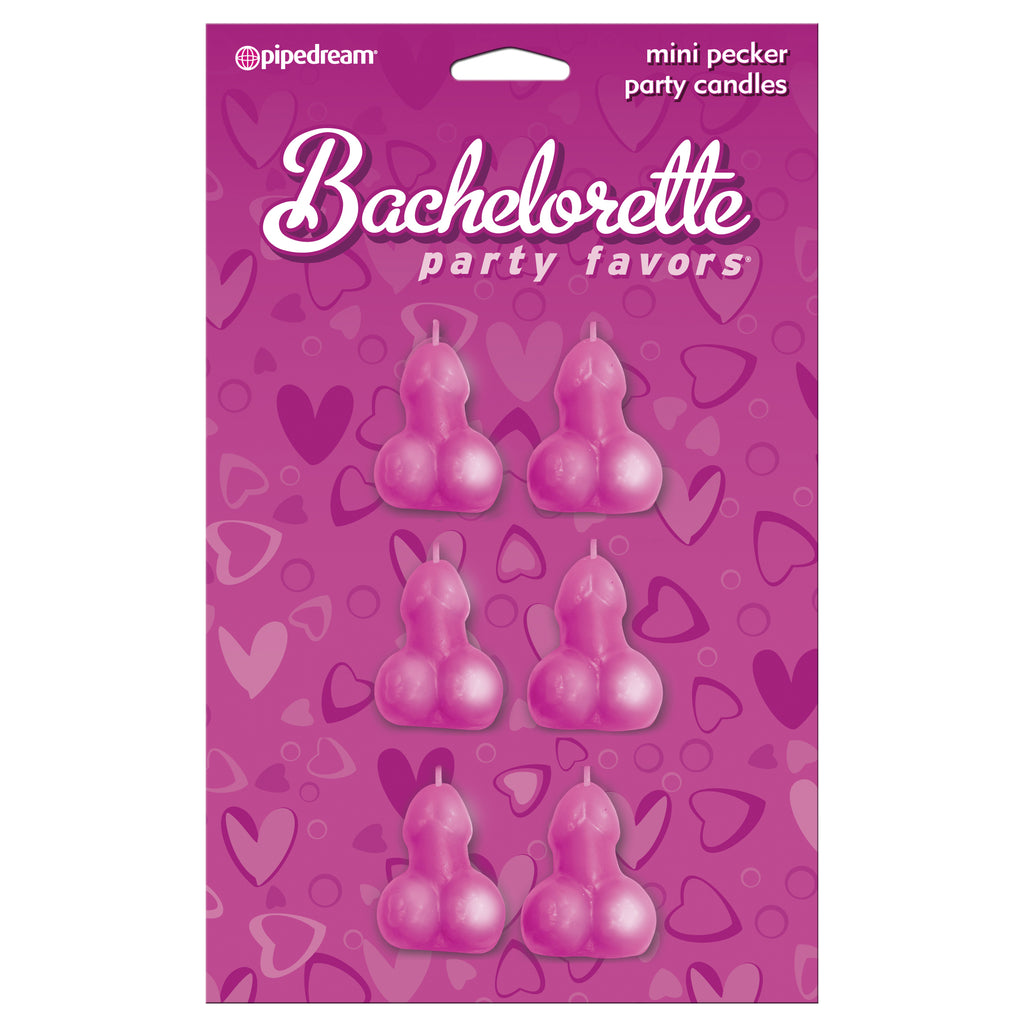 Pipe Dreams Bachelorette Party Favors Mini Pecker Party Candles - 6pc.