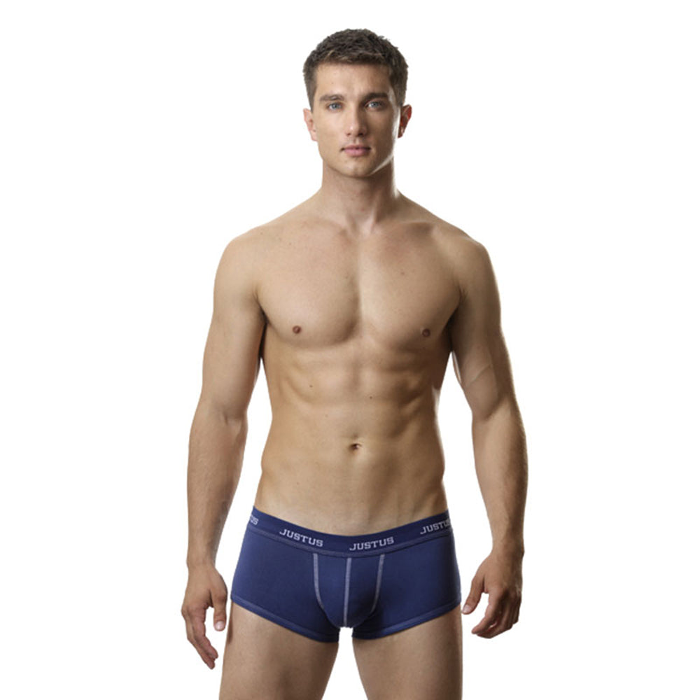 JB Fitted Trunk Blue with White Stitch M