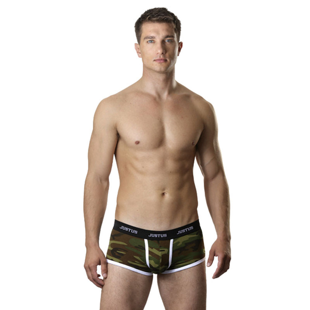 JB Fitted Trunk Green Camo with White Stch S