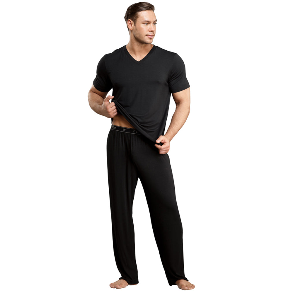 Male Power Bamboo Tee Shirt Black Med