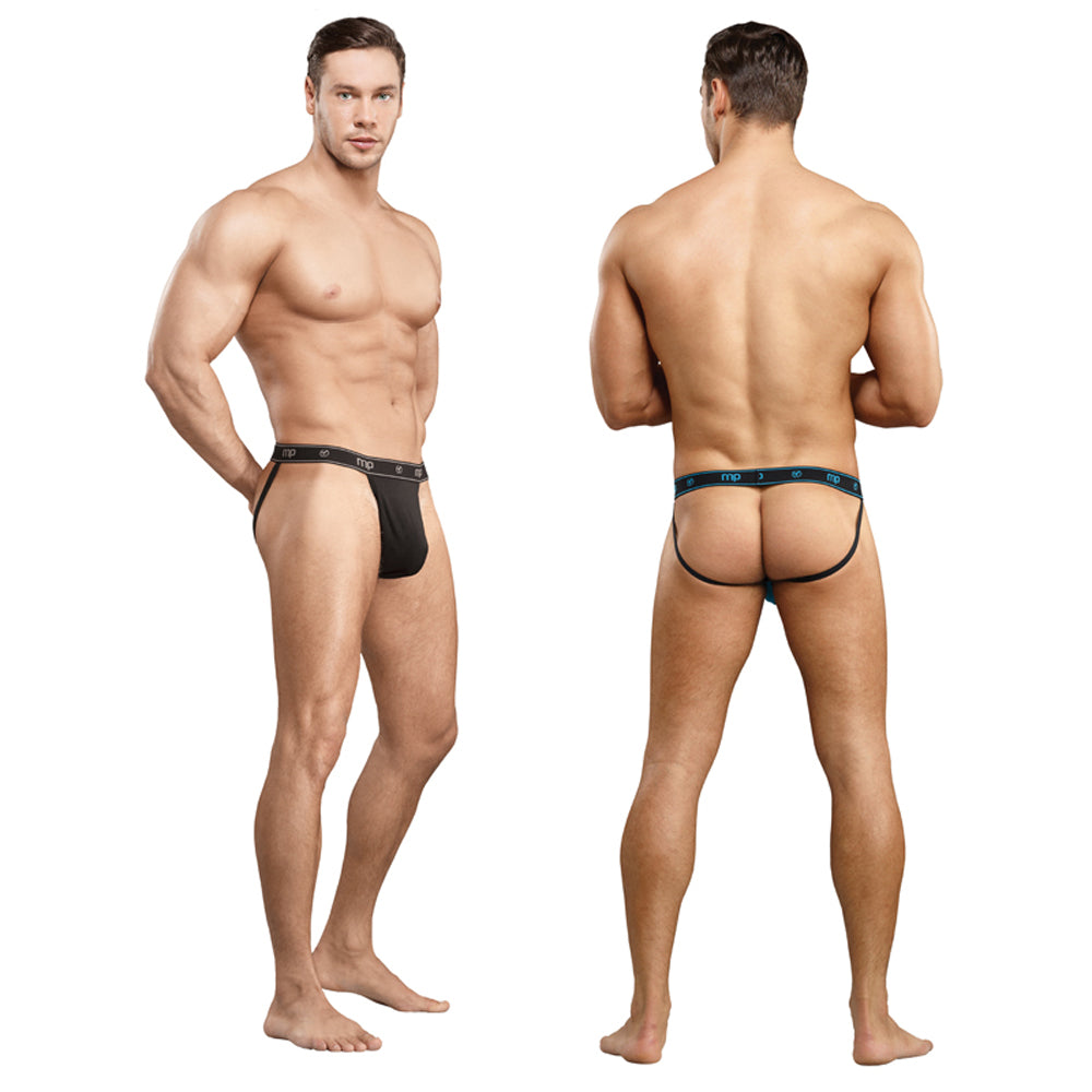 Male Power Bamboo Jock Black L/XL