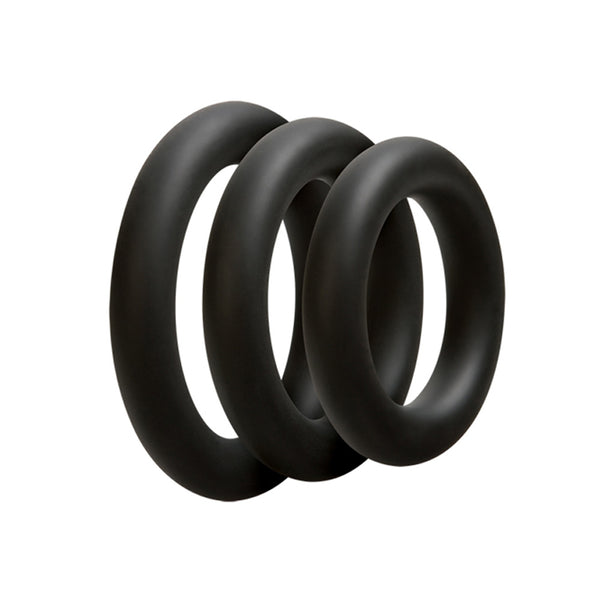 Doc Johnson OptiMALE 3 C-Ring Set Thin Black