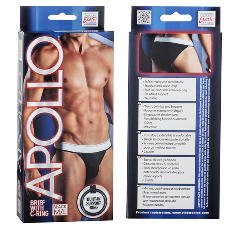 California Exotic Apollo Brief with C-Ring - M/L - Black