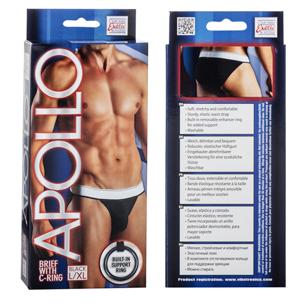California Exotic Apollo Brief with C-Ring - L/XL - Black