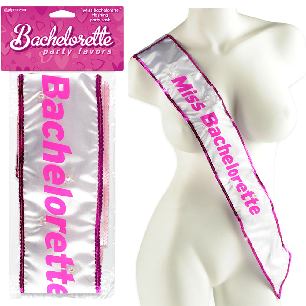 Pipe Dreams Bachelorette Party Miss Bachelorette Flashing Sash