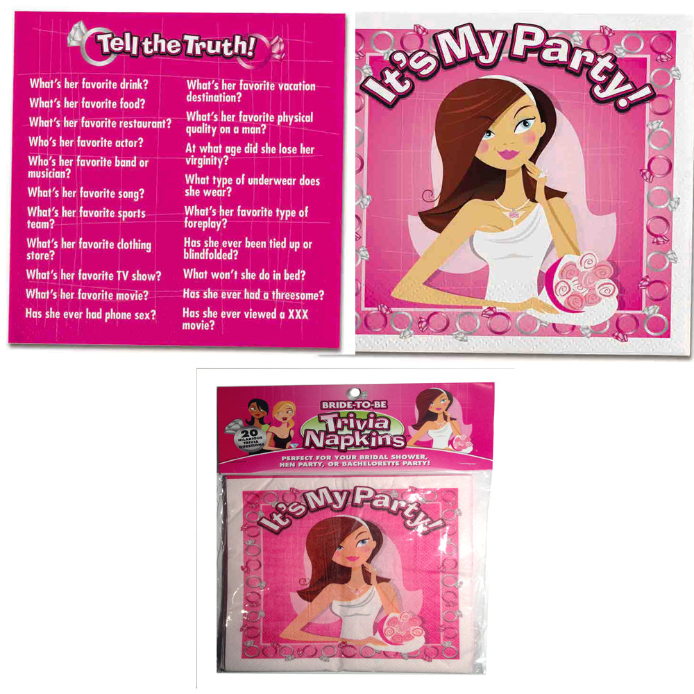 Bride To Be Trivia Napkins