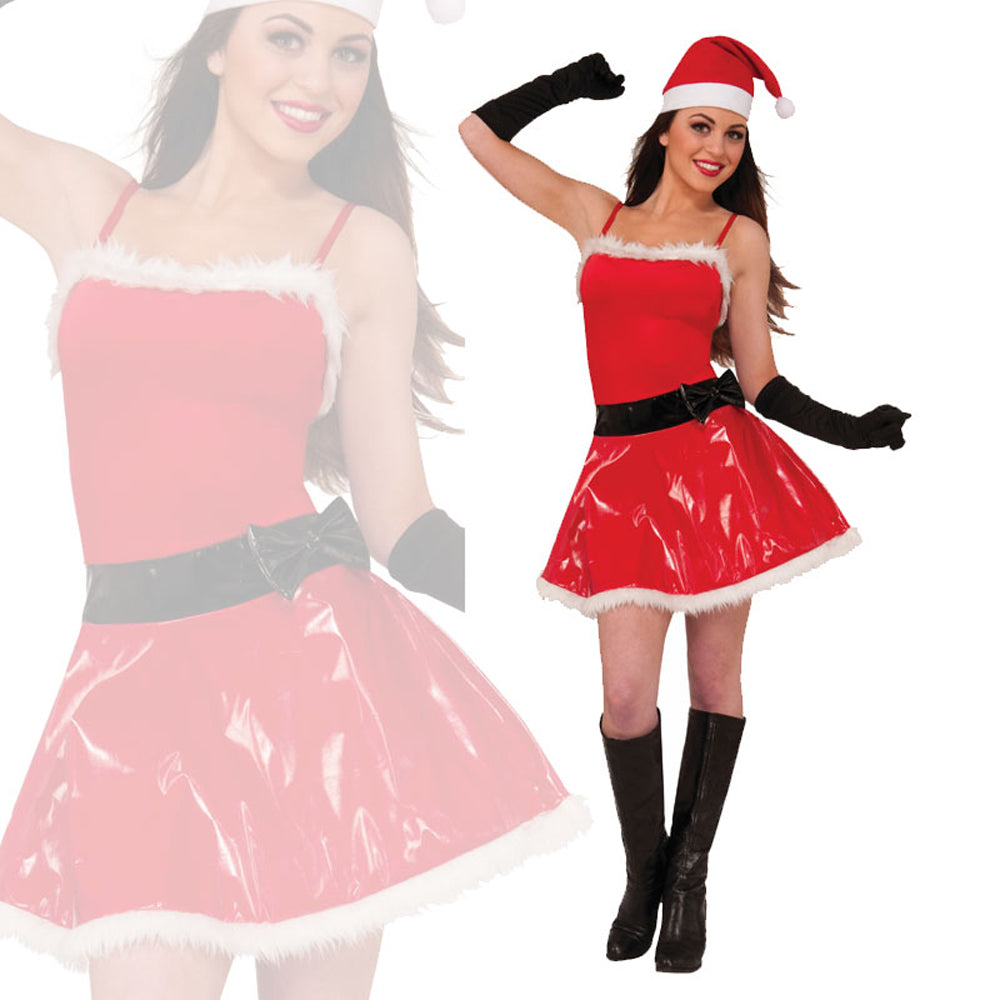 Naughty Girl Sassy Santa Costume-M/L