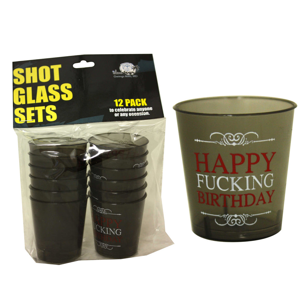 Happy Fucking B-Day Shot Glass Set(12Pk)