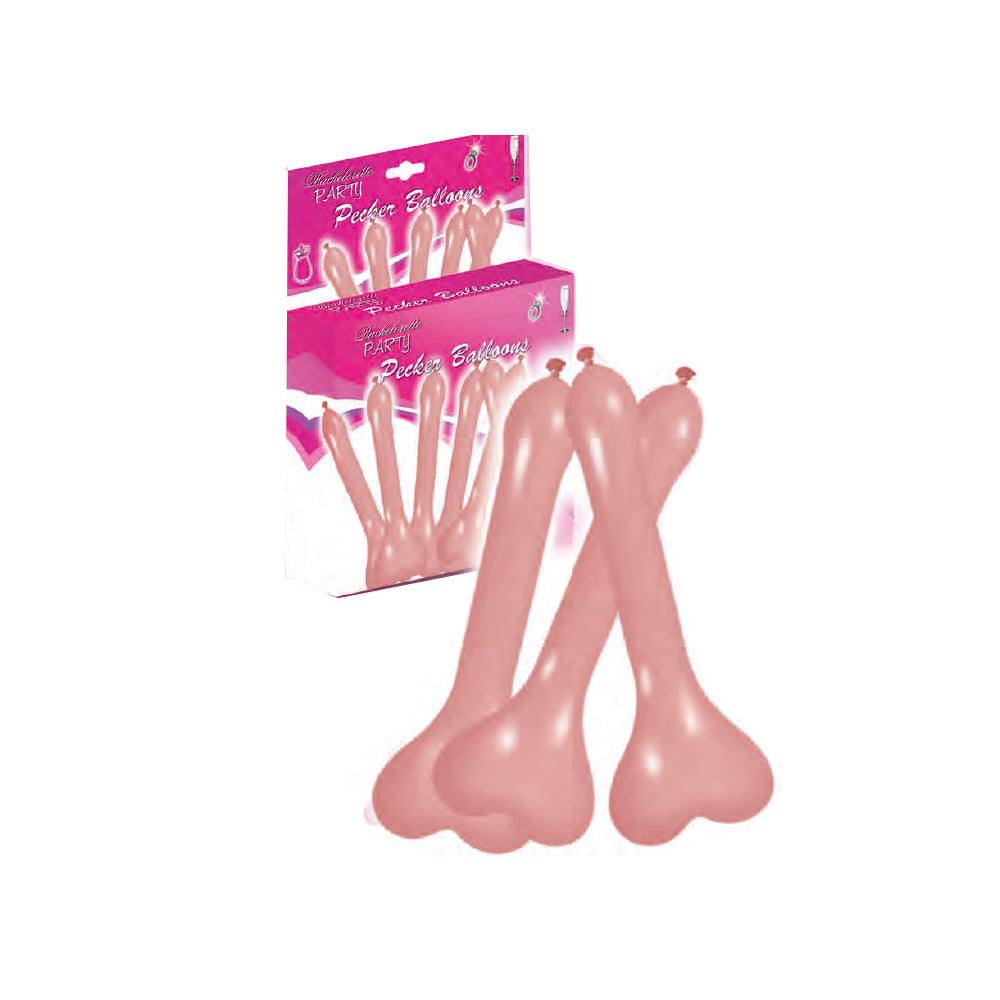 Pecker Balloons Flesh (6/Box)