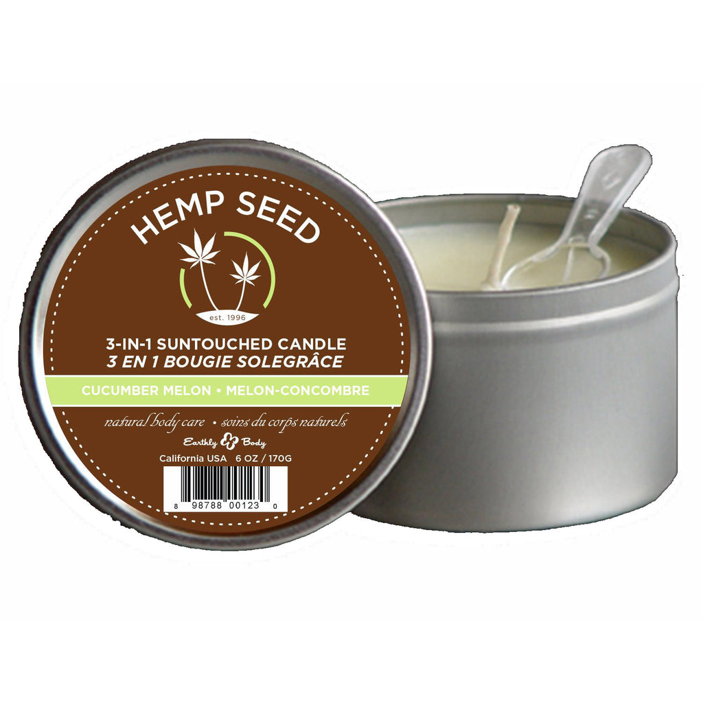 Earthly Body Massage Candle Cucumber-Melon 6oz