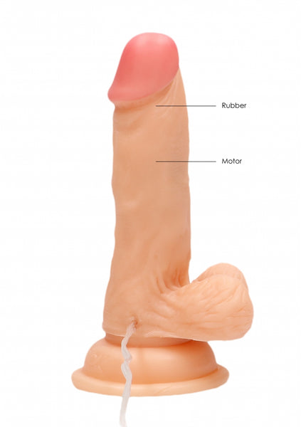 Vibrating Realistic Cock - 6" - With Scrotum - Skin