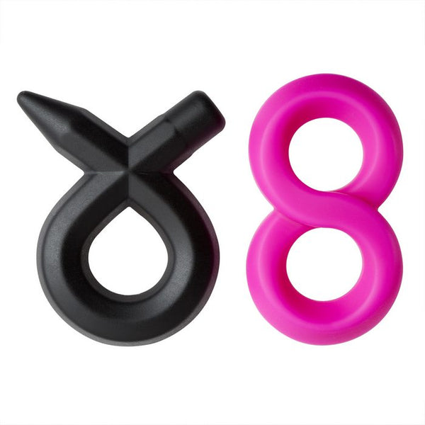 Cloud 9 - Pro Sensual Silicone Super 8 Ring & Tie Sling 2 Pack