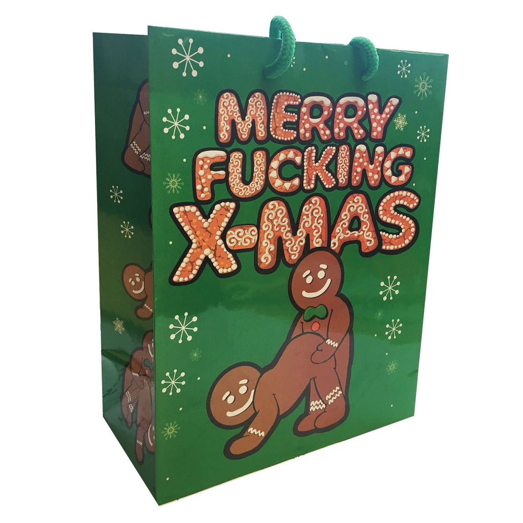 Merry Fucking X-Mas Gingerbread Gift Bag