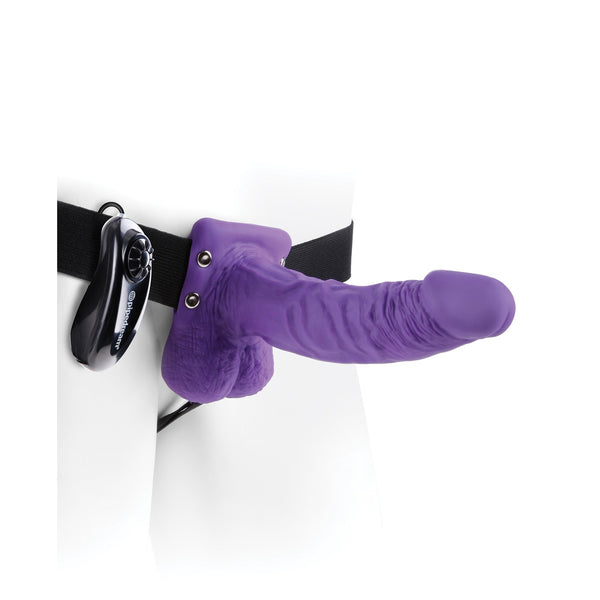 Fetish Fantasy Series 7-Inch Vibrating Hollow Strap-on With Balls