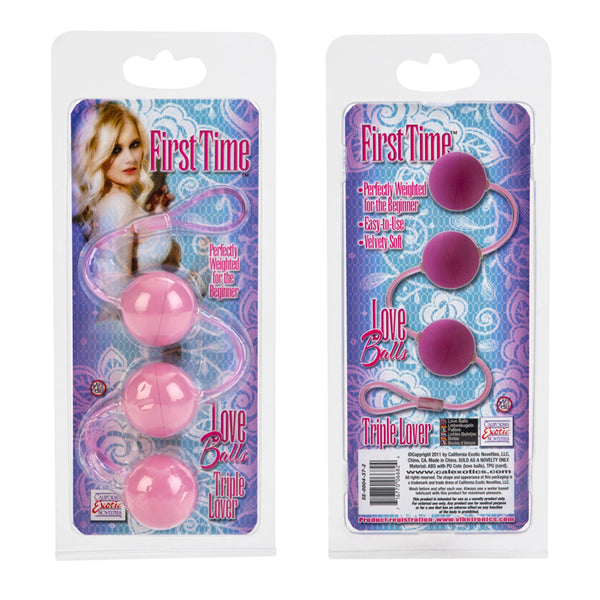 California Exotic First Time Love Balls Triple Lover - Pink