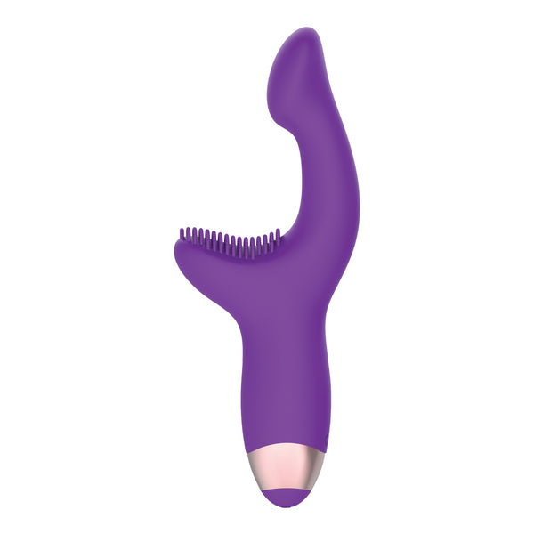 Adam & Eve Silicone G Spot Pleaser Rechargeable Dual Stim - Purple