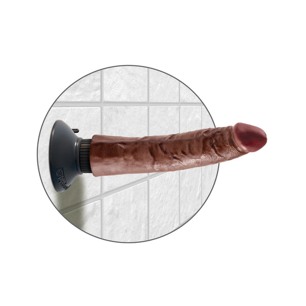 King Cock 7-Inch Vibrating Cock - Brown