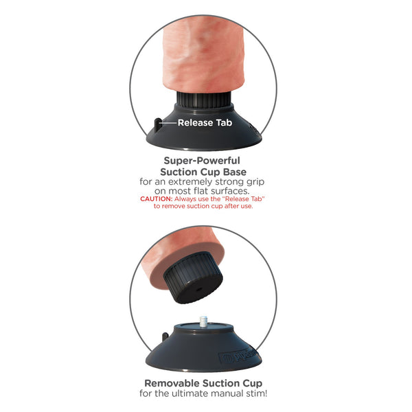 King Cock 7-Inch Vibrating Cock With Balls -  Flesh