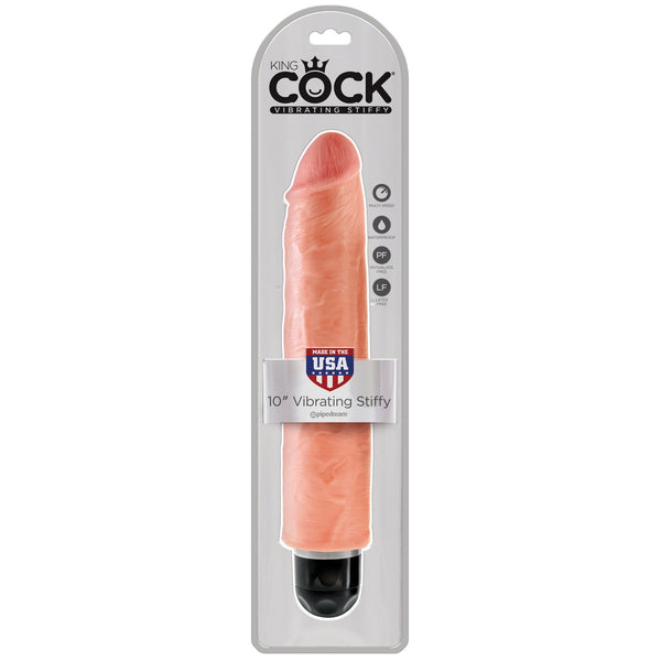 King Cock 10" Vibrating Stiffy Flesh