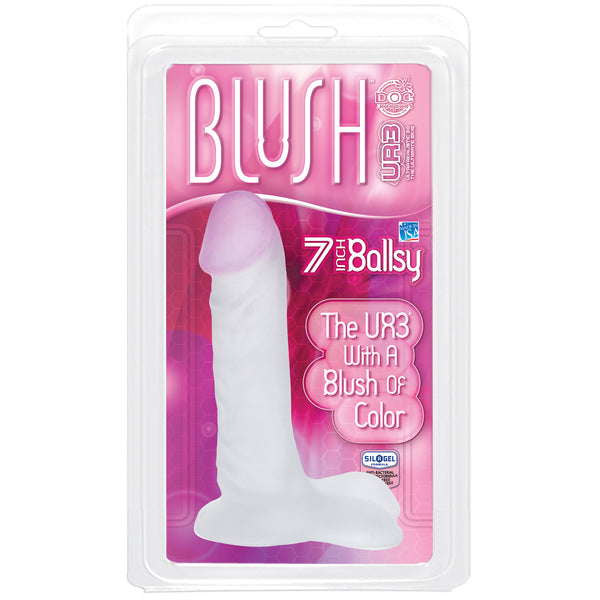 Blush 7 inch Ultraskyn UR3 Ballsy Cock w/Berry Head