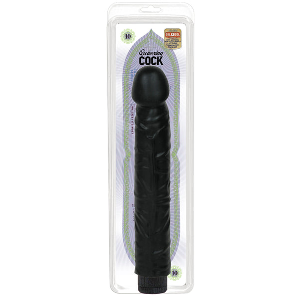Quivering Cock: 10 inch.x 1.75in. (Black)