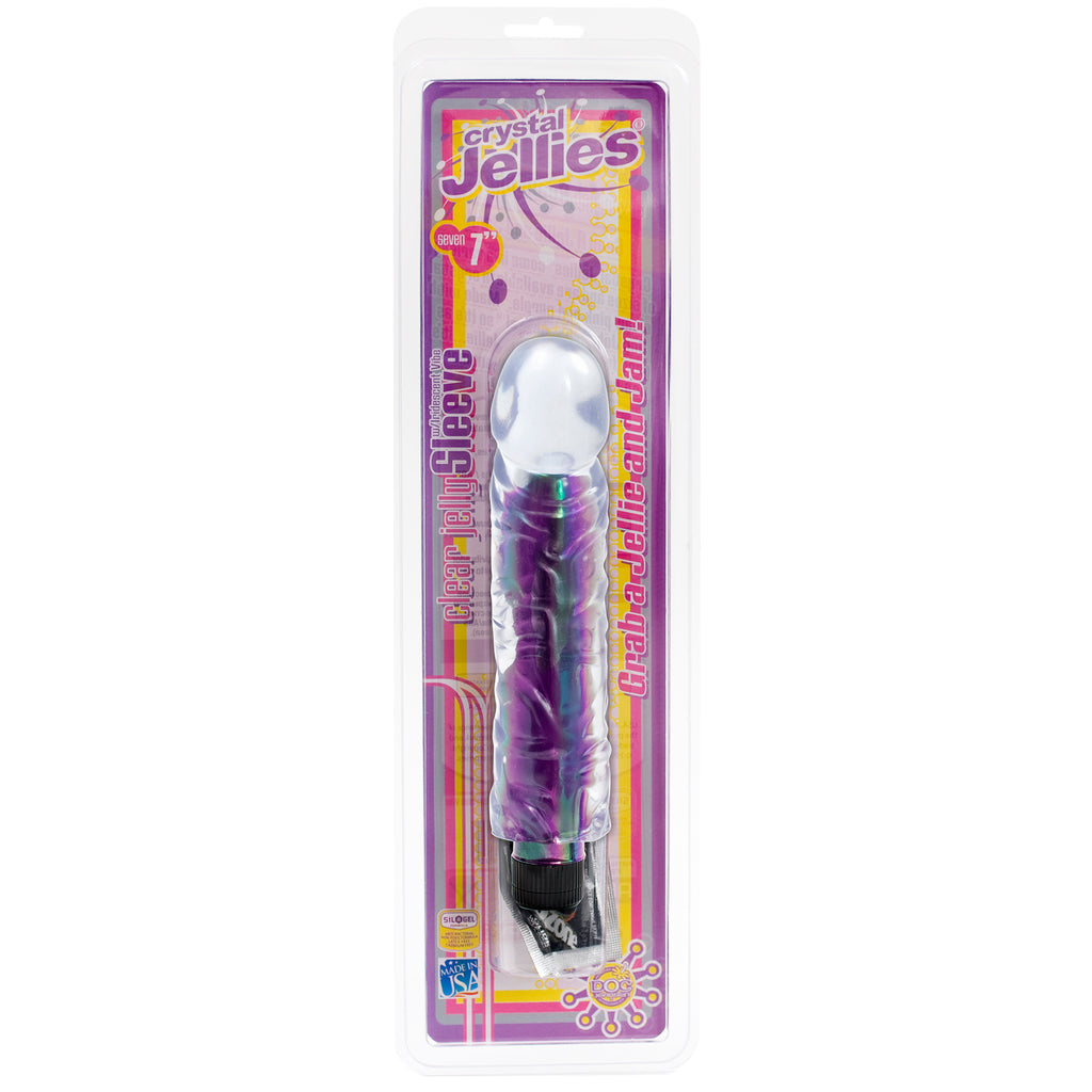 Crystal Jellies Sleeve w/7 inch Iridescent Vibe - Multi Speed