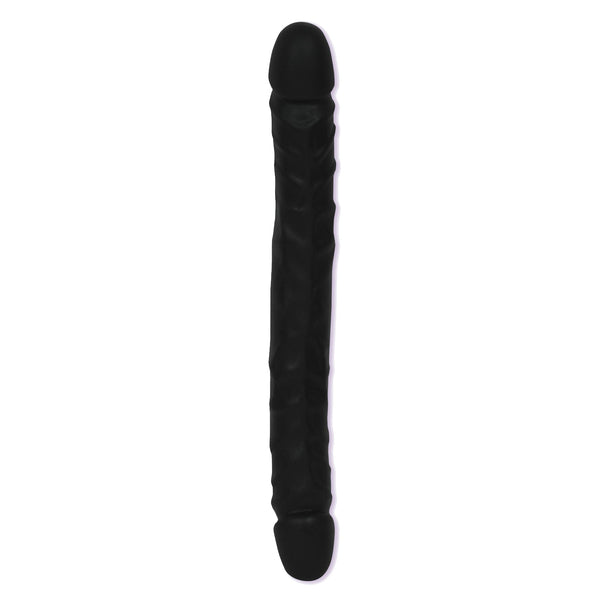 Veined Double Header Dong 18 inch - Black