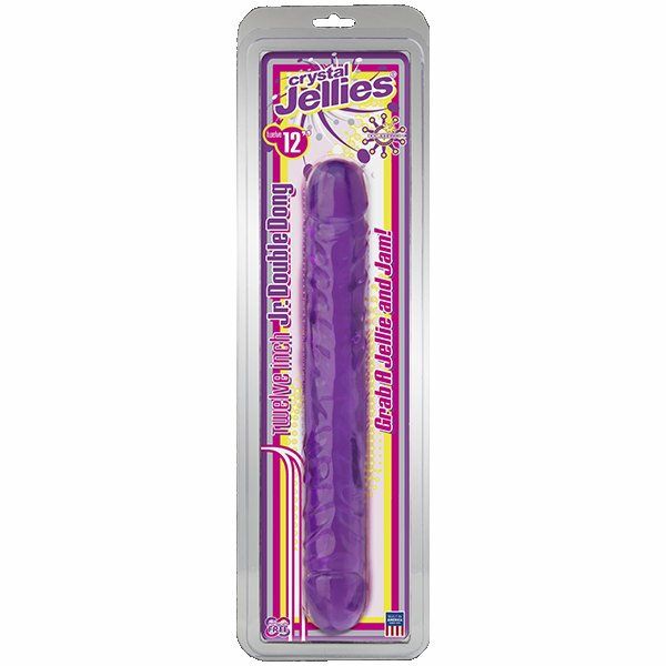Crystal Jellies 12 inch Jr. Double Dong - Purple