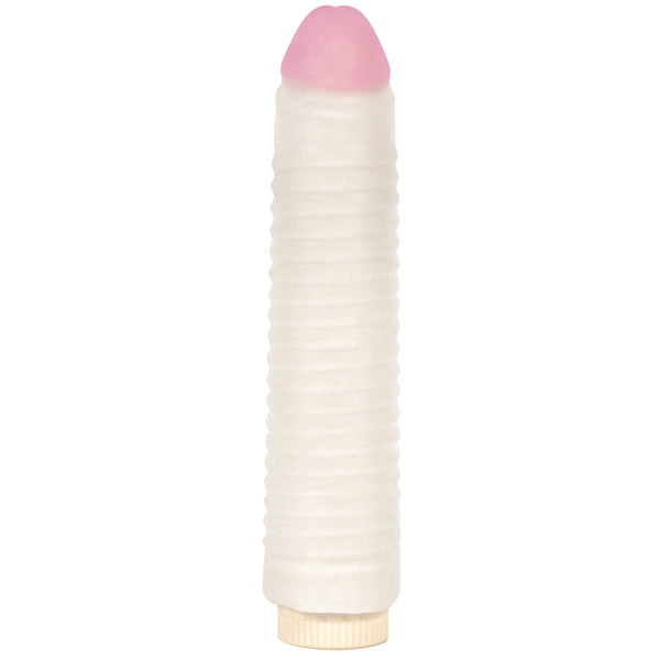 Blush Ribbed Ultraskyn Sleeve w/7.5 inch Vibe