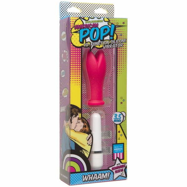 American Pop Whaam Vibrator Pink 10 Function Silicone