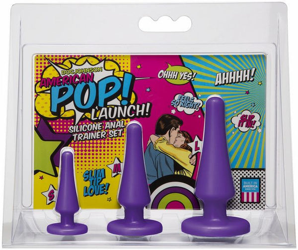 American Pop Launch Silicone Anal Trainer Set - Purple