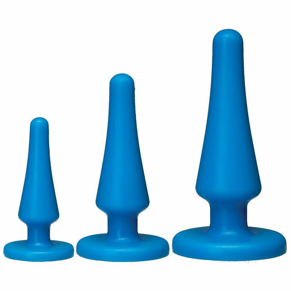 American Pop Launch Silicone Anal Trainer Set - Blue