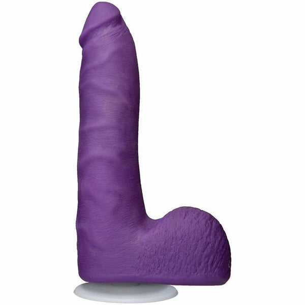 American Pop Revolution Ultraskyn 7 inch Dong w/Balls & Suction Cup - Purple