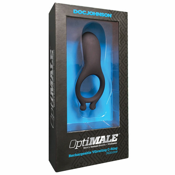OptiMale Rechargeable Vibrating C Ring - Black