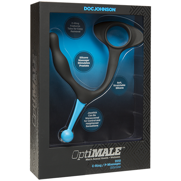 OptiMale DUO C-Ring & Prostate Massager - Black