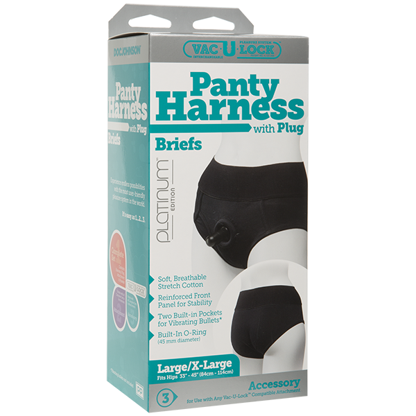 Vac-U-Lock Panty Harn w/Plg Briefs L/XL