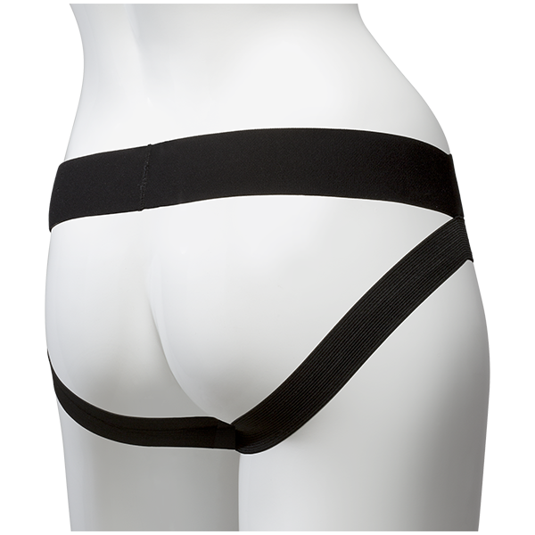 Vac-U-Lock Panty Harness w/Plug Dual Strap L/XL - Black