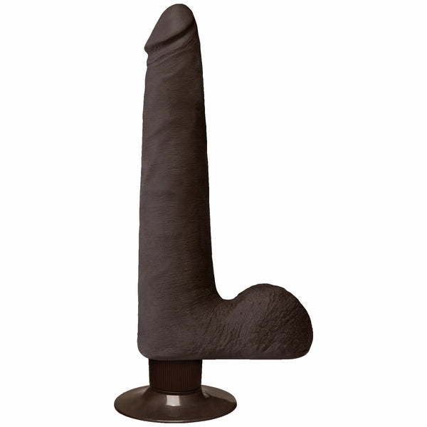 Realistic Cock Vib 9 inch Slim with Balls Black