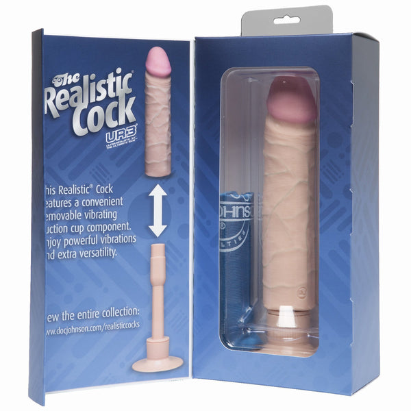 Realistic Cock Vib 8 inch with out Balls White