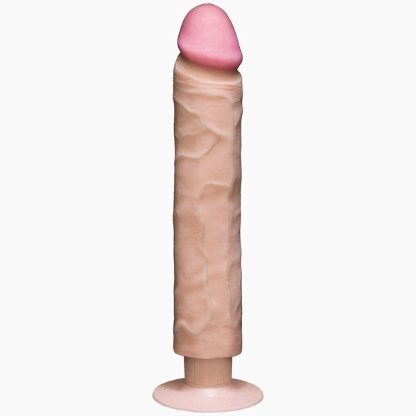 Realistic Cock Vib 10 inch with out Balls White