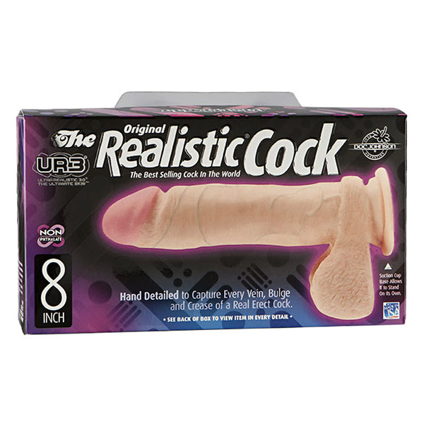 Doc Johnson Realistic Cock UR3, 8 Inch White