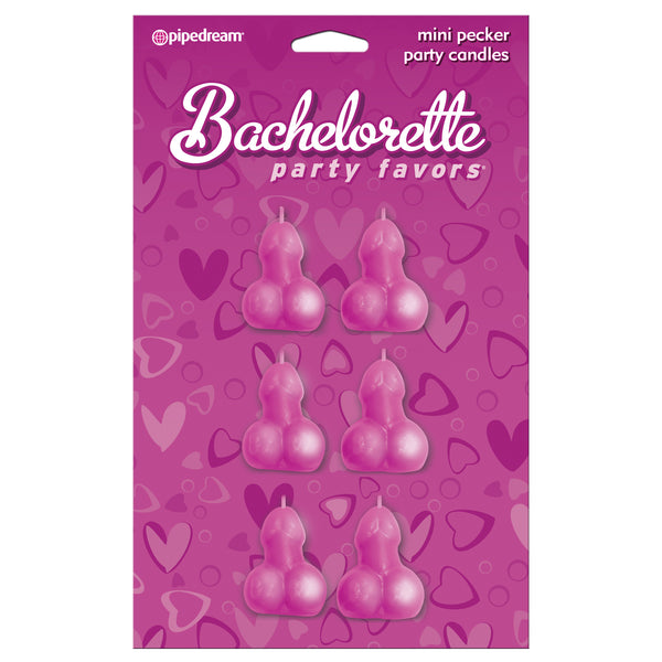 Pipe Dreams Bachelorette Party Favors Mini Pecker Party Candles - 6pc.