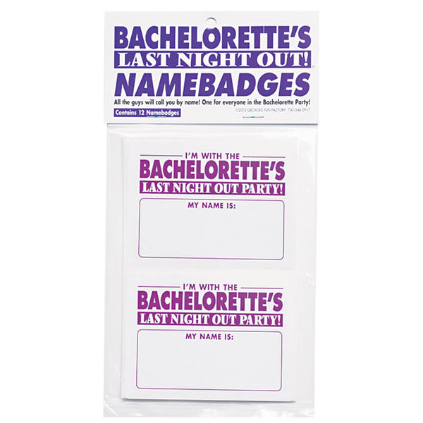 Bachelorette Namebadges
