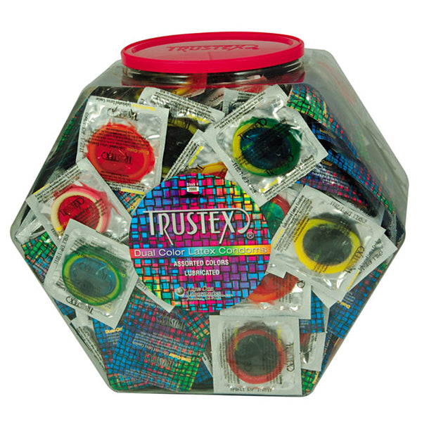Trustex: Duocolor Asst.Condom (100/Bowl)