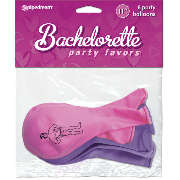 Pipe Dreams Bachelorette Party Favors Party Balloons PINK & PURPLE 8 pcs.