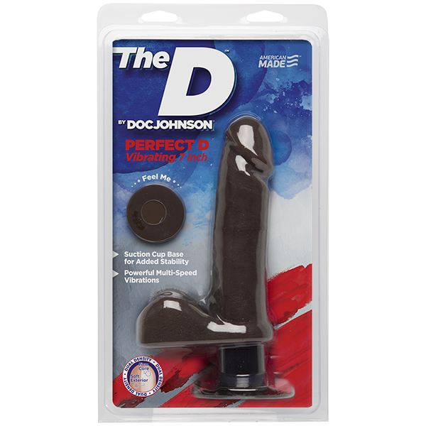 The D 7 inch Vibrating Perfect D - Chocolate