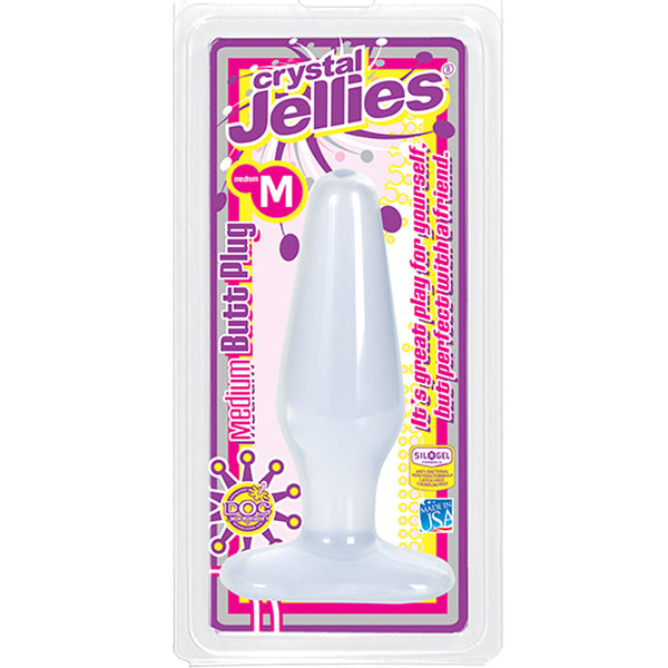 Doc Johnson Crystal Jellies Butt Plug Clear Medium