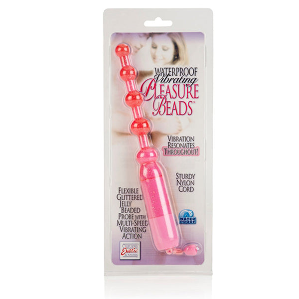 California Exotic Waterproof Vibrating Pleasure Beads - Pink