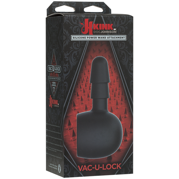 Kink Silicone Wand Vac-U-Lock Attch. - Black